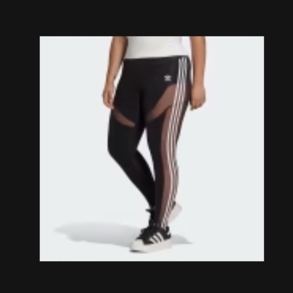 Adidas Mesh cut out leggings - plus